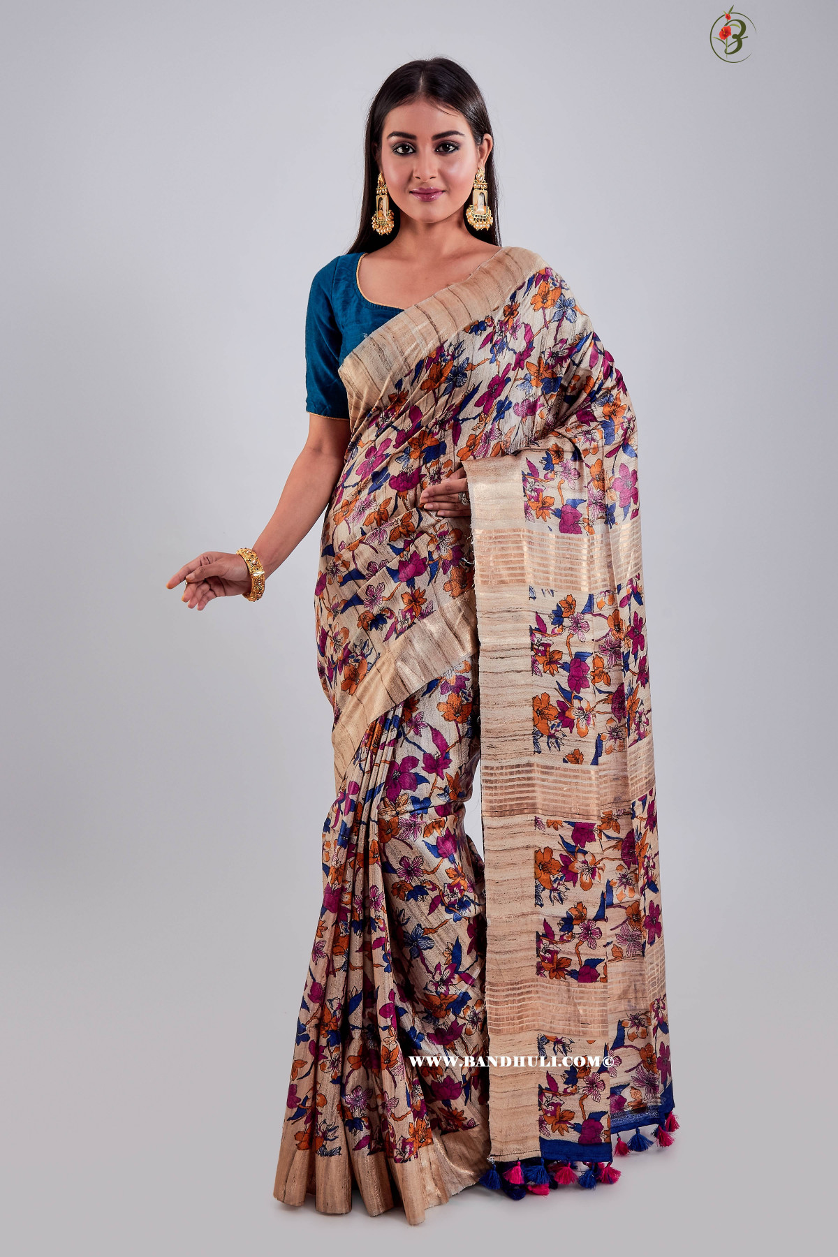 Tunisha Floral Tussar Ghicha